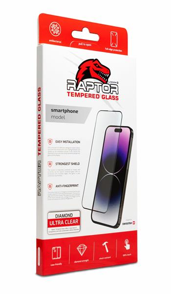 Swissten Raptor Diamond ultra clear 3D Glass temperované sklo Apple iPhone 15 černé