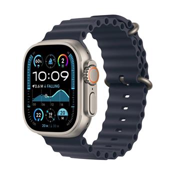 Apple Watch Ultra 2 GPS + Cellular 49mm Natural Titanium Case with Navy Ocean Band