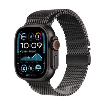 Apple Watch Ultra 2 GPS + Cellular 49mm Black Titanium Case with Black Titanium Milanese Loop - S