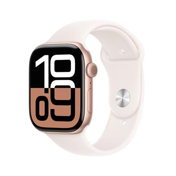 Apple Watch Series 10 GPS 42mm Rose Gold Aluminium Case with Light Blush Sport Band - S/M