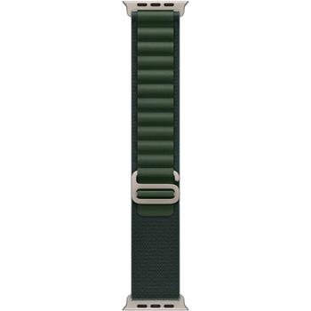 Apple Watch 49mm Dark Green Alpine Loop - Small - Natural Titanium Finish