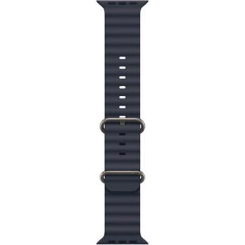 Apple Watch 49mm Navy Ocean Band - Natural Titanium Finish